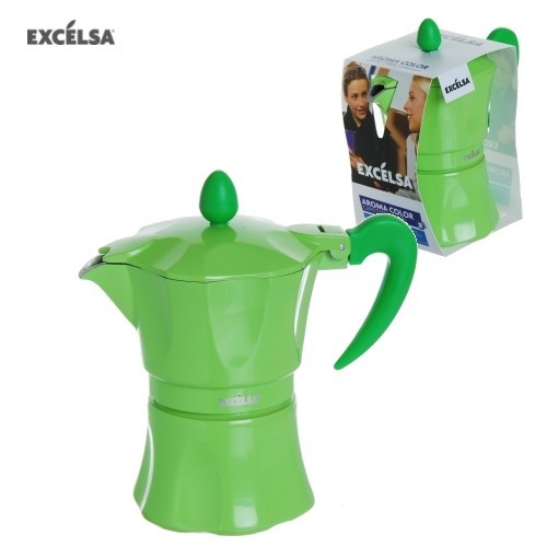 Caffettiera Verde Mela 3 tazze , idea regalo